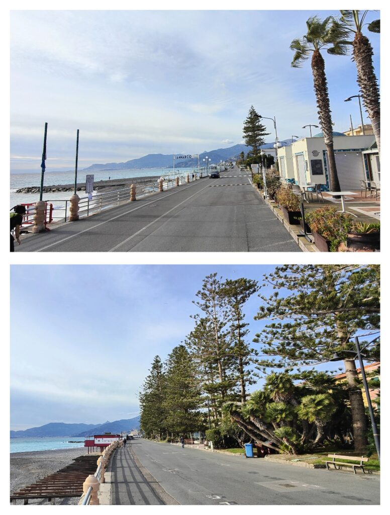 Lungomare Argentina, la passeggiata sul mare di Bordighera